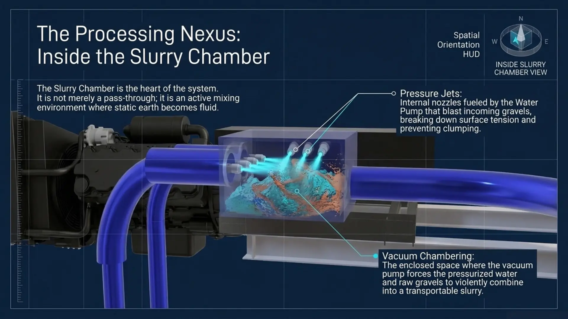The processing nexus: inside the slurry chamber